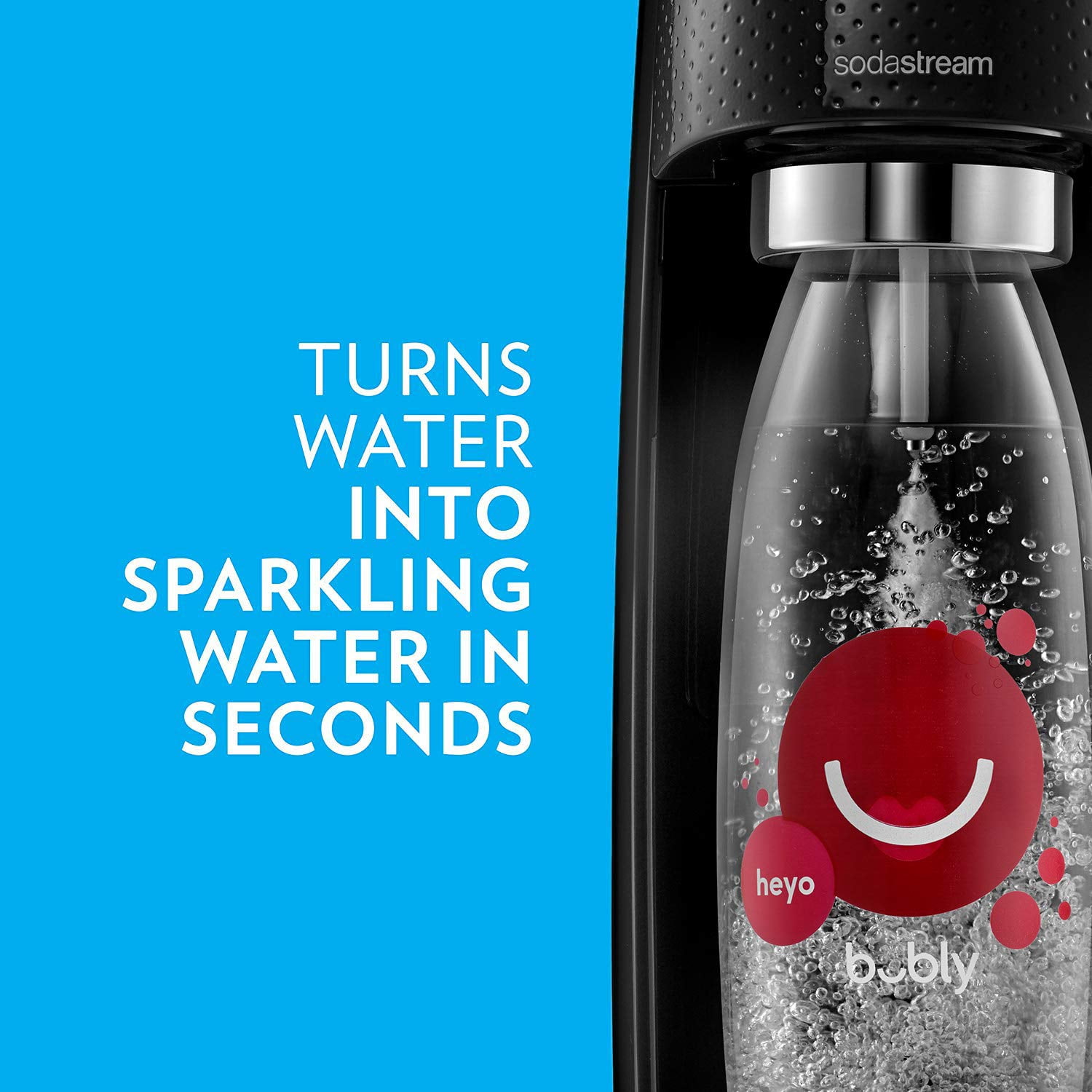 SodaStream Fizzi Sparkling Water Maker - Black - With CO2 and Red