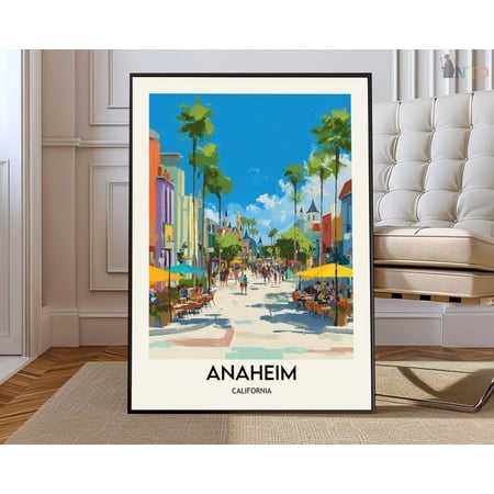 Anaheim California City Poster, Unframed Paper Poster 8x10in