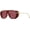 Red Frame - Red Lens, variant on Aviator Sunglasses for Women, Retro Flat Top Square Shades with Side Shields for Anti-Glare