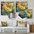thumbnail image 4 of Designart "Daffodils Elegance Golden I" Floral Daffodil Metal Wall Art, 4 of 5
