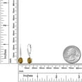 thumbnail image 2 of Gem Stone King 925 Sterling Silver Whiskey Quartz and White Lab Grown Diamond Leverback Dangle Drop Earrings for Women (2.10 Cttw, Gemstone, Oval 8X6MM), 2 of 3