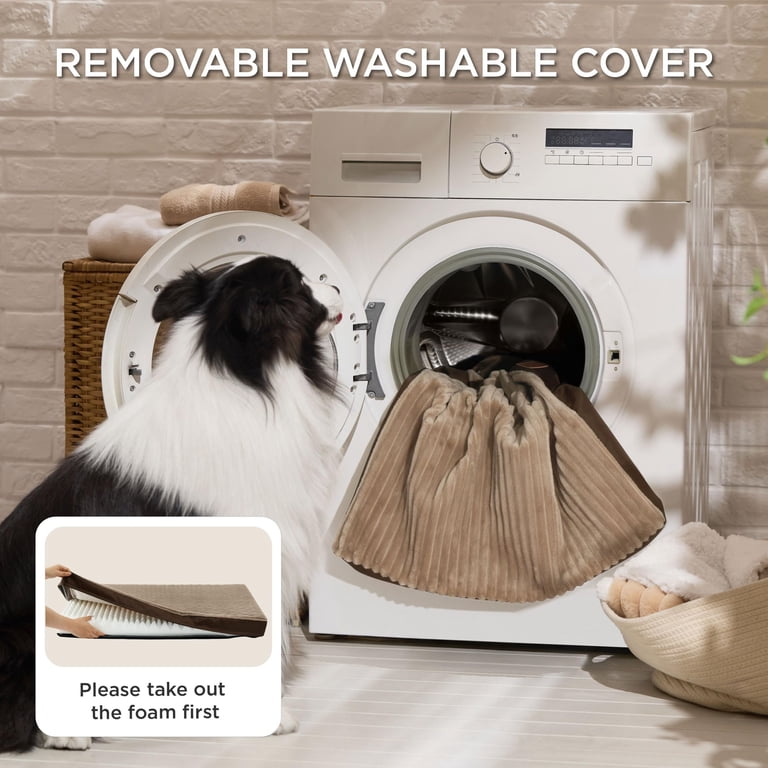 U By Bedsure Orthopedic Dog Bed, Large, Brown photo 3