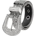 thumbnail image 6 of Women Rhinestone Belt Vintage Cowgirl Sequin Diamond Bling Belts Y2k Leather Belt for Men, 6 of 11