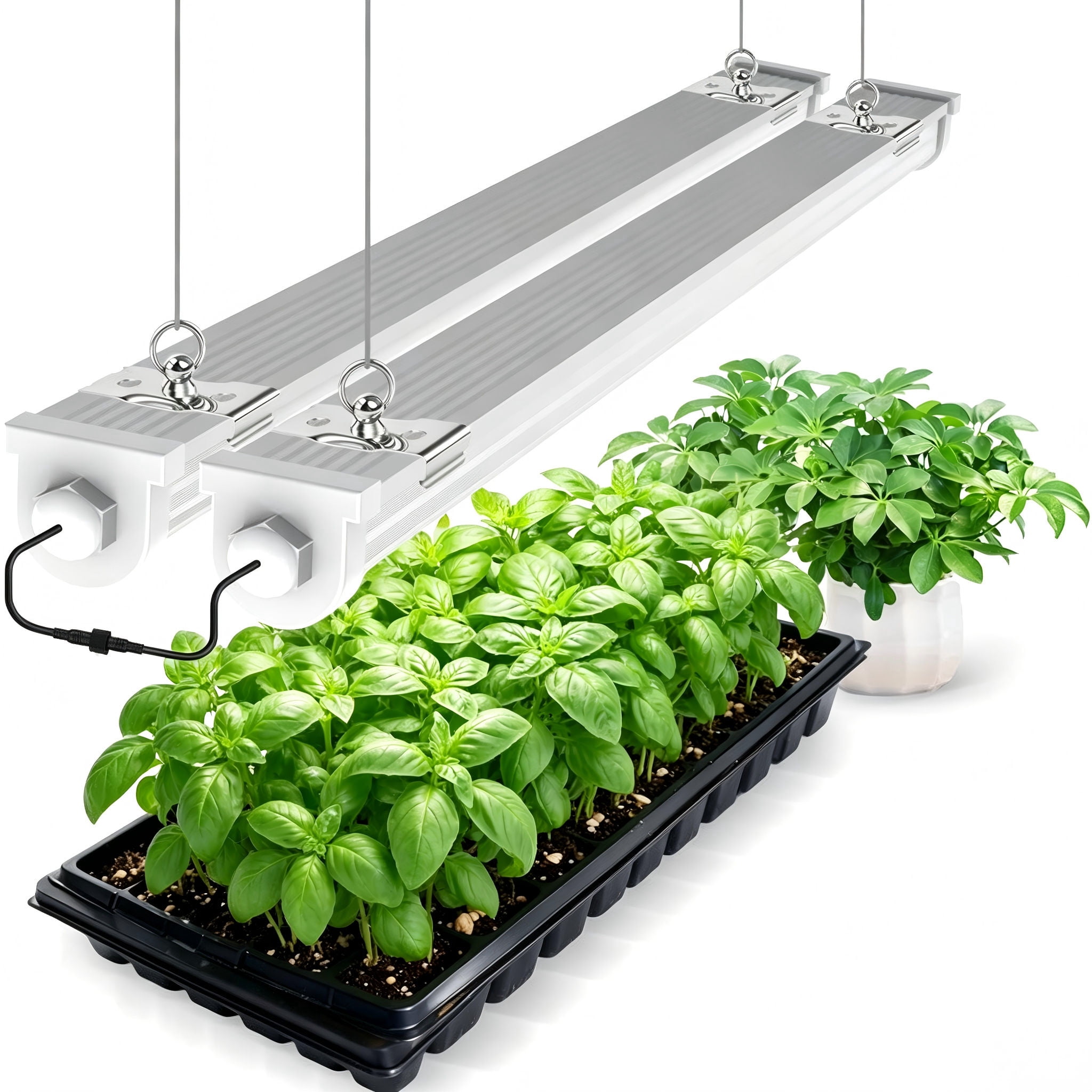 BoostGro 4FT LED Grow Light, Full Spectrum with Enriched Red Light