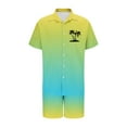 thumbnail image 4 of GERsome Mens Floral Hawaiian Outfits 2 Piece Button Down Short Sleeve Shirts and Shorts Sets S-3XL, 4 of 5