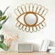 thumbnail image 4 of Espejo de pared de ratán hecho a mano, estilo bohemio, decorativo, para dormitorio y entrada, tejido único, para montar en la pared, 4 of 7