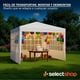 thumbnail image 5 of Carpa Toldo 3x3 Metros con Paredes Y Ventanas Reforzado Plegable Impermeable Facil Armado Y Transporte para Jardín Casa Exterior Uso Rudo Acero Lona(Blanco), 5 of 7