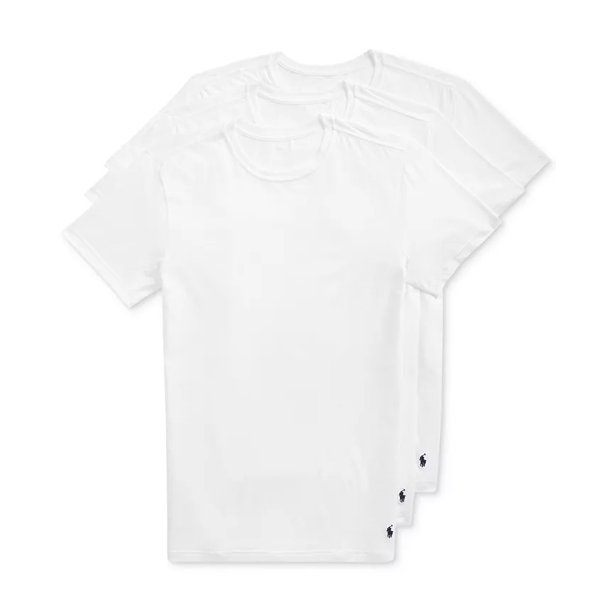 Polo Ralph Lauren WHITE Men's 3Pk. SlimFit Stretch Undershirts, US