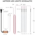 Meteor Lights, Falling Rain Meteor Shower Christmas Lights Supporting 7