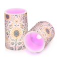 thumbnail image 7 of Yayeee Flameless Candles with Remote Flickering Battery Operated Multi Color Changing, Floral Birds Pattern, 7 of 7