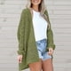 thumbnail image 2 of Color sólido mujer suéter abierto frente ahueca hacia fuera la moda Cardigan traje de vacaciones, 2 of 7