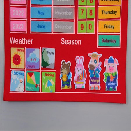 letairis Wall Hanging Kids Calendar Weather Season Date Months Year Day ...