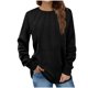 thumbnail image 3 of Tops deportivos,Top plisado de terciopelo para mujer, jersey informal de manga larga y cuello redondo, tejido de imitación de tela, para uso doméstico y diario, sopatenor, 3 of 9