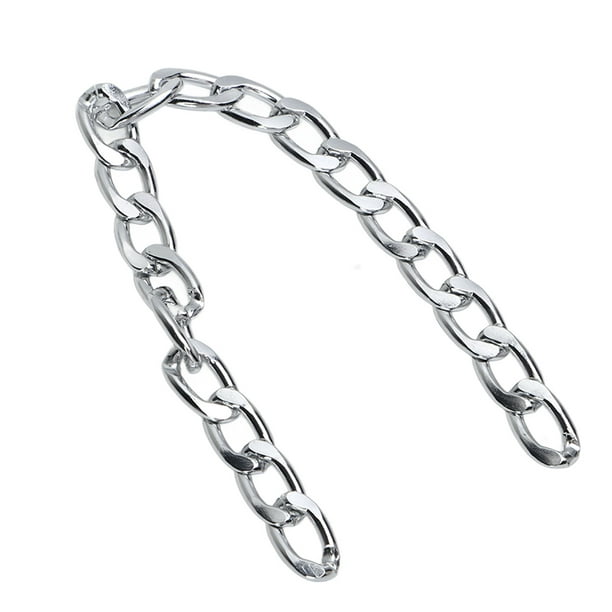 Metal Craft Chain, DIY Handcraft Elegant Style 32.8 Feet Metal Curb Chains  for Handbag for Jewelry(Silver Black)