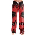 thumbnail image 2 of JULMCOMO Halloween Pajama Pants for Women Blood Ghost Print Elastic Waist Drawstring Casual Sleepwear Pants Funny Print Loose Comfy Pajama Bottoms Wine L, 2 of 5