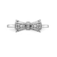 thumbnail image 4 of Real 14kt White Gold Diamond Bow Ring Size: 7; for Adults and Teens; for Women and Men, 4 of 5