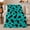 Cow Print Spots, variant on Teal Abstract Splatter Print, Dramatic Artistic Scene, Warm Flannel Blanket for Home Library and Reading Nook, Art Lovers Thanksgiving Gift, Artistic Home Decor