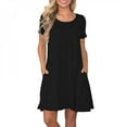 thumbnail image 5 of Chemise de Nuit à Manches Courtes avec Poche pour Femme, Robe de Nuit Confortable et Ample, Douce et Décontractée pour l'Été, Col Rond, Hauts de Nuit Marron P, 5 of 5