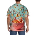 thumbnail image 3 of Balery Floating Colorful Cereal Camisa Casual de Manga Corta con Botones para Hombre, Texturizada, Estilo Cubano, para Playa, Verano-3X-Large, 3 of 5