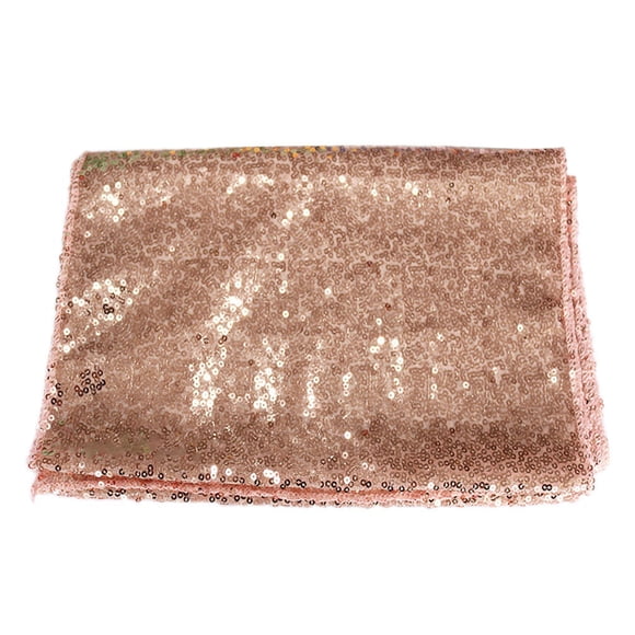 QUMIIRITY 1Ud Mantel De Poliéster Rosa Con Lentejuelas Para Fácil De Guardar