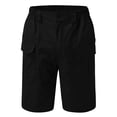 thumbnail image 3 of zuwimk Mens Shorts,Mens Hiking Cargo Shorts Fishing Camping Shorts for Men Running Casual Outdoor Travel Black,L, 3 of 5