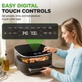 thumbnail image 5 of NutriChef 6 Quart Extra Large Air Fryer – 11-in-1 Cooking Presets, Dual Heat Source Technology, Fits 12" Pizza, 450°F Adjustable Temperature & Timer (Grey), 5 of 8
