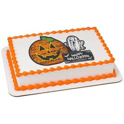 Halloween Edible Icing Image For 1 4 Sheet Cake Walmart Com