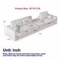 thumbnail image 6 of Eyisean 114.5" Oversized Corduroy Modular Sectional Sofa with Chaise, 2-in-1 L Shaped Sofa with 3 Cushion Neck Pillow Combination, Comfy Cloud Couches with 2 Pillows for Living Room, 6 of 10