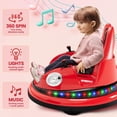 thumbnail image 3 of Jojoka 12V Bumper Car for Kids, Bumper Buddy for Kids for Toddler with Remote, LED Lights & 360 Degree Spin, ASTM Certified, for 18 Month-6 Years Boys & Girls, Red, 3 of 9