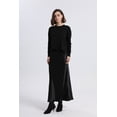 thumbnail image 3 of AS Elegance-top de punto de estilo suelto para mujer, falda de satén de acetato de lujo de alta calidad, 3 of 4