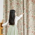 thumbnail image 2 of Curtains 95% Blackout 90 Inch Long, Pink Floral Curtains for Girls Room, Farmhouse Country Drapes for Living Room, Room Darkening Window Treatments Grommet Top Set 2 Panels, 2 of 9