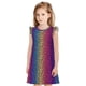 thumbnail image 1 of Balery Leopard Neon Rainbow Gradient Camisón de princesa para niñas, pijama de algodón con mangas abullonadas, suave y bonito.-Medium, 1 of 6