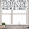 thumbnail image 3 of Ambesonne Snowflake Valance & Curtain, Lace Style Winter, 55"x36", Blue Black White, 3 of 6