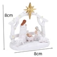 thumbnail image 3 of Desktop Ornament Scene With Lights Hand Painted Figurine Holy Family Manger Scene Sets For Christmas Indoor Tabletop Decorations, 3 of 8
