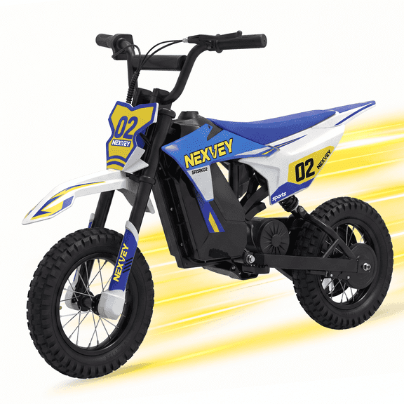 NEXVEY SPARK02 36V 500W Electric Dirt Bike for Kids 4-8, 12" Off-Road Tires Electric Motorcycle with Rear Suspension, 3 Speed Modes Up to 15.5 MPH & 11.2 Miles Range