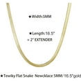 thumbnail image 5 of Layered Gold Necklaces Non Tarnish- Chunky 14k Gold Plated Herringbone/Snake/Rope/Box/Cuban Link Chain for Women Waterproof Layering Stack Choker Necklace Trendy Dainty Tarnish Free Gold Jewelry Set, 5 of 14