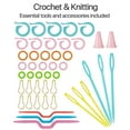 thumbnail image 4 of Crochet Hook Set with Yarn Knitting Needles Sewing Tools Full 100 Pcs Kit (0.6-6.5mm) Expert & Beginner Kids Adults All-in-one Essentials Knit Gauge Scissors Stitch Holders Household Tools, 4 of 7