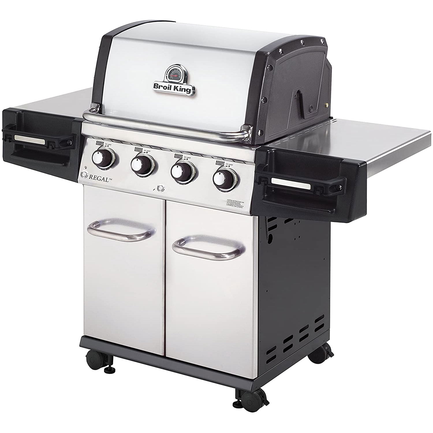 Broil King Regal S420 Pro 4 Burner 50,000 BTU Natural Gas Grill, Stainless Steel