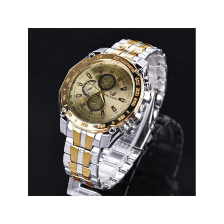 Luxury Stainless Steel Analog Quartz Clock Sport Watch for Men (Best Mens Luxury Watches Under 1000)
