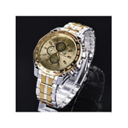 Luxury Stainless Steel Analog Quartz Clock Sport Watch for Men OENKE