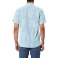 thumbnail image 3 of Unique Bargains Big & Tall Men's Shirts Short Sleeve Button Down Plaid Check Dress Shirts, 3 of 6