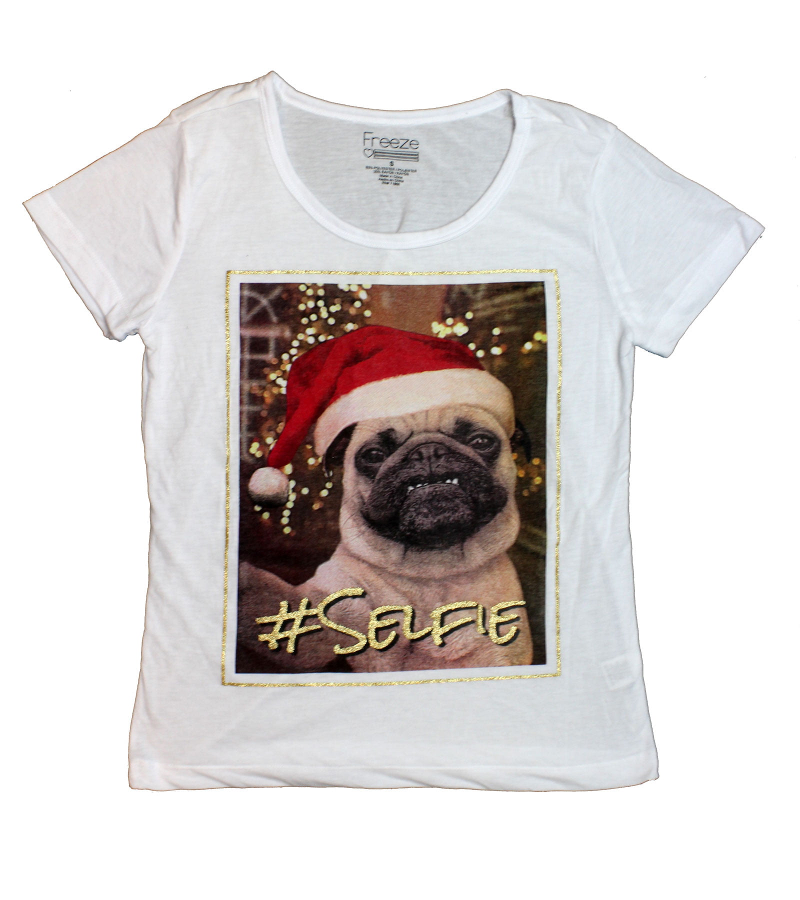 3X Grey Pet Selfie Pug T-Shirt 