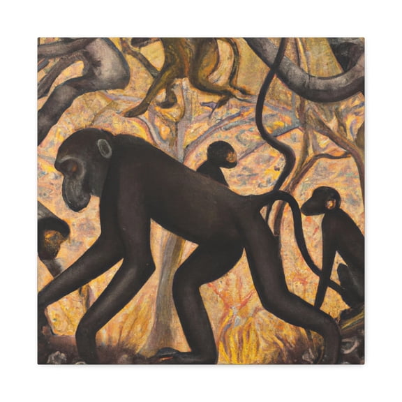 Chimp in Chaos Art - Canvas