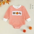 thumbnail image 2 of HCNTES My First Halloween Baby Girl Outfit Long Sleeve Crewneck Bubble Sweatshirt Romper Halloween Baby Clothes(Style1,12-18 Months), 2 of 4