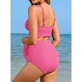 thumbnail image 5 of Sociala Maternity Swimsuit Twist Cutout Front Two Piece Bathing Suit Swimwear High Waist Pregnancy Bikini Sets, 5 of 5