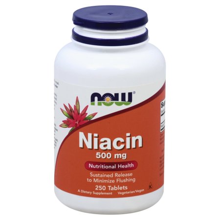 NOW Foods - Niacin Nutritional Health 500 mg. - 250 Tablets