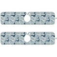 thumbnail image 2 of Coolnut Cute Cartoon Whales Sink Splash Guard for Faucet 2 Packs Faucet Absorbent Mats, Summer Sea Animal Faucet Handle Drip Catcher Quickly Drying Mat for Kitchen Counter Bathroom, 30"x5.5", 2 of 7