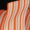 Orange and White Thin Striped Wired Craft Ribbon 0.5" x 60 Yards