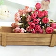 thumbnail image 5 of Huanledash Sweet Artificial Rosebud Bouquet Home Wedding Cloth Rose 15 Flowers on 1 Piece, 5 of 8