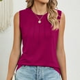 thumbnail image 2 of Yuzhih Womens Summer Tank Tops Pleated Crewneck Loose Blouses 2024 Trendy Casual Sleeveless Tank Shirts, 2 of 6